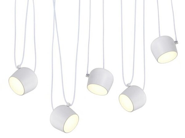EMWOmeble Lampa wisząca EYE 5 biała - LED, aluminium