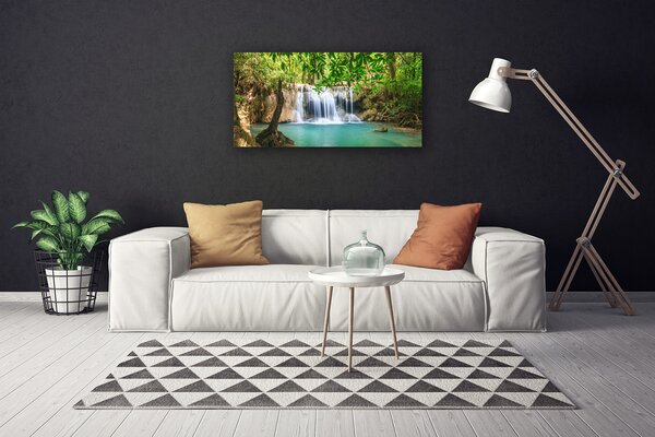 Obraz canvas Kaskada nad Leśnym Jeziorem