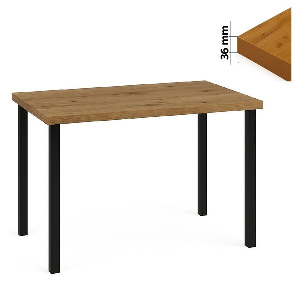 Stół 60x100 cm prostokątny nierozkładany, blat 3,6 cm, nogi Metalowe „ Kwadratowe ” I ArtDHome