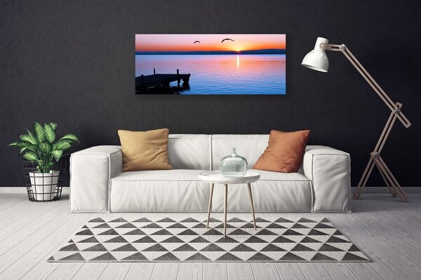Obraz canvas Molo o Złotej Godzinie