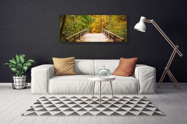 Obraz canvas Drewniany Mostek nad Potokiem
