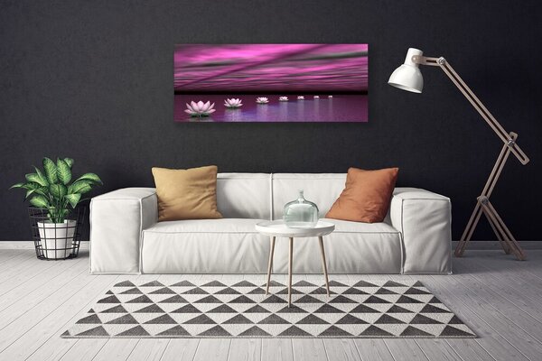 Obraz canvas Lilie Wodne na Jeziorze