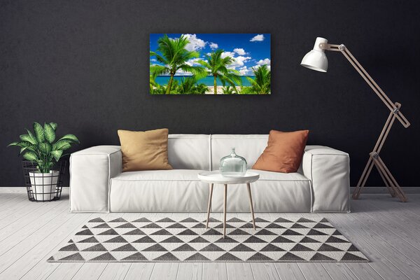 Obraz canvas Tropikalna Panorama z Palmami