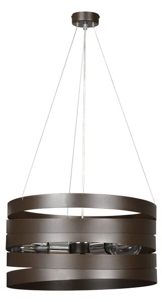 DOKKA WENGE 515/4 metalowa lampa wisząca super efekt brązowa