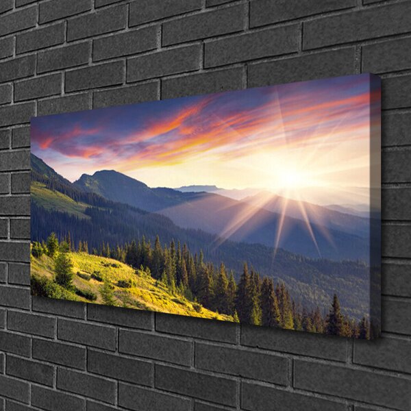 Obraz canvas Panorama Gór o Poranku