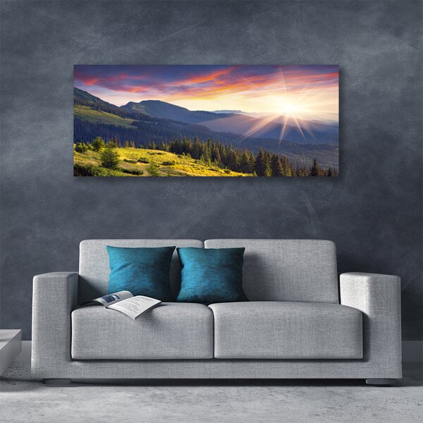 Obraz canvas Panorama Gór o Poranku