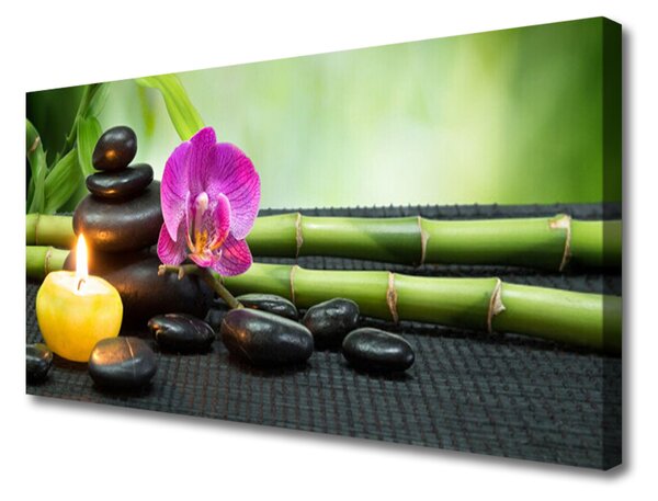 Obraz Canvas Bambus Kwiat Zen Spa