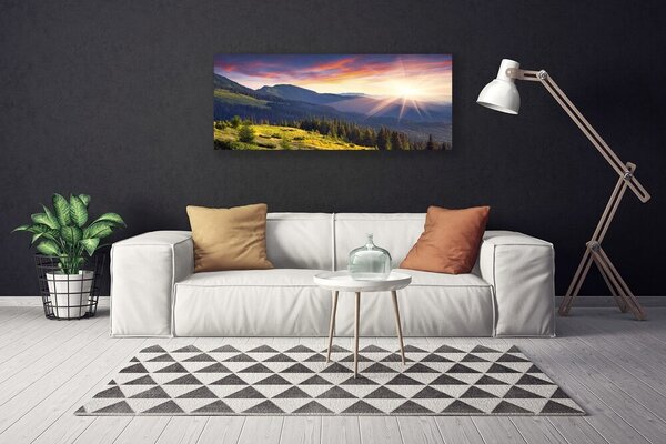 Obraz canvas Panorama Gór o Poranku