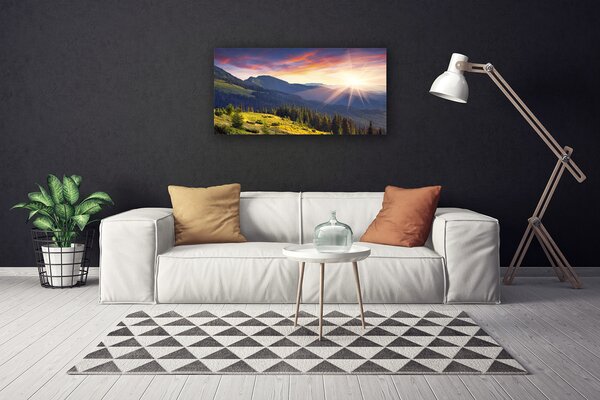 Obraz canvas Panorama Gór o Poranku