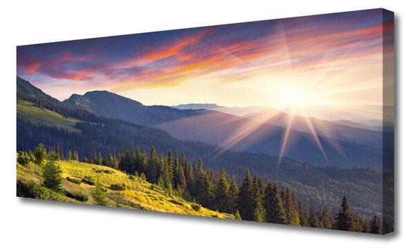 Obraz canvas Panorama Gór o Poranku