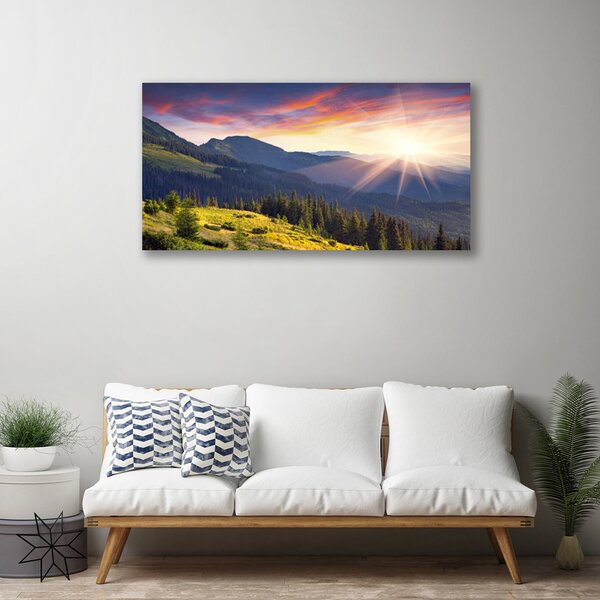 Obraz canvas Panorama Gór o Poranku