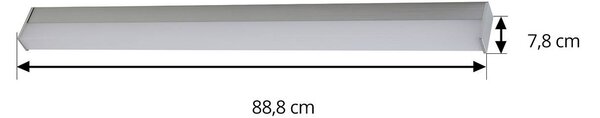 Kinkiet Philippa Lindby, aluminiowy / szary / cynkowy, łazienka, aluminium, nowoczesny