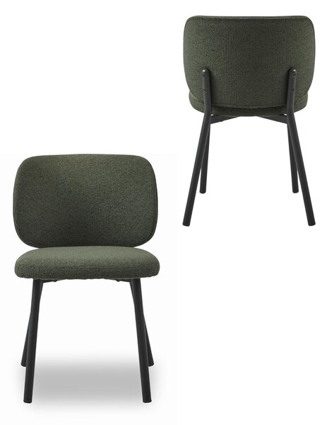 Krzesło do jadalni Swan (47521002), zielone, boucle