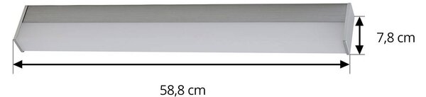 Kinkiet Philippa Lindby, aluminiowy / szary / cynkowy, łazienka, aluminium, nowoczesny