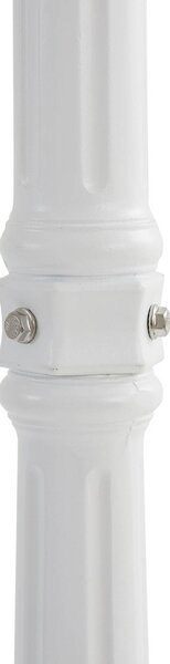 Lampa zewnętrzna Lindby Edana, 211 cm, biały, metal, E27, IP44 Edana Lindby, możliwość ściemniania, biały / opal, aluminium, nowoczesny