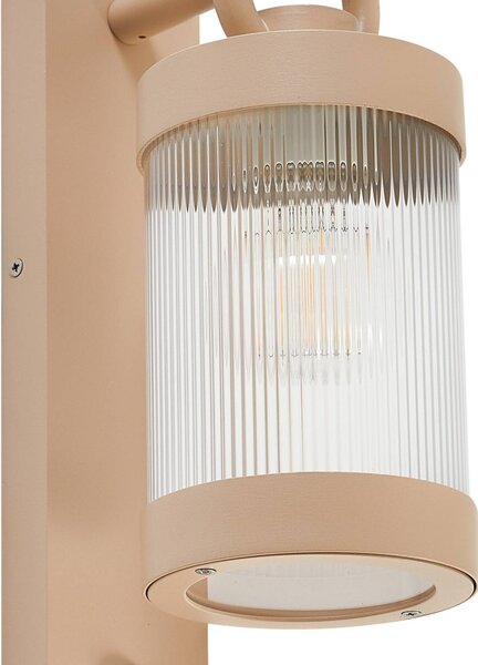 Lampa zewnętrzna z czujnikiem ruchu Yrene Lindby, możliwość ściemniania, kremowy / amber, aluminium, nowoczesny