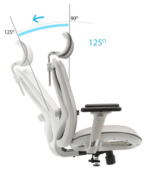 Fotel ergonomiczny ANGEL biurowy obrotowy kalistO szary