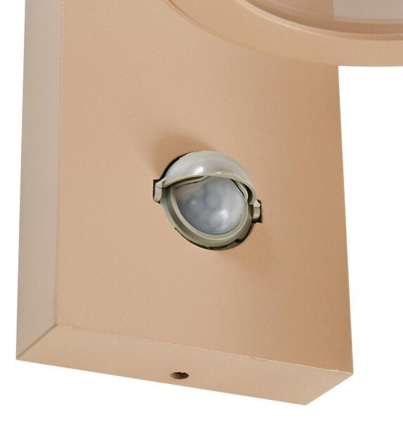 Lampa zewnętrzna z czujnikiem ruchu Yrene Lindby, możliwość ściemniania, kremowy / amber, aluminium, nowoczesny