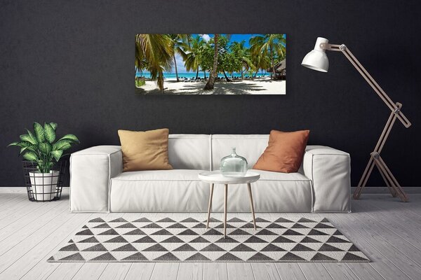 Obraz canvas Cień Palmy na Piasku