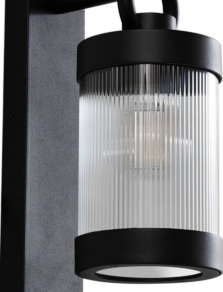 Lampa zewnętrzna z czujnikiem ruchu Yrene Lindby, możliwość ściemniania, czarny, aluminium, nowoczesny