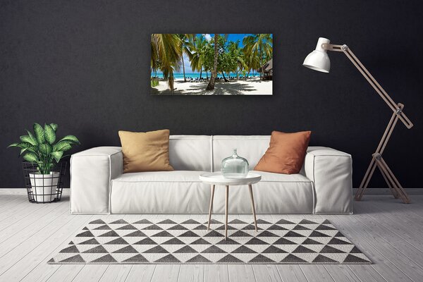 Obraz canvas Cień Palmy na Piasku