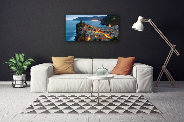 Obraz canvas Port u Stóp Majestatycznych Gór