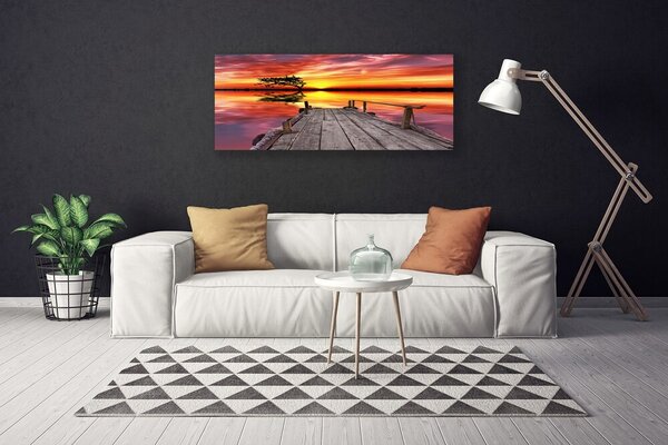 Obraz canvas Drewniane Molo nad Jeziorem