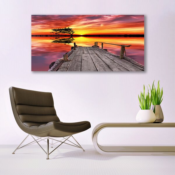 Obraz canvas Drewniane Molo nad Jeziorem