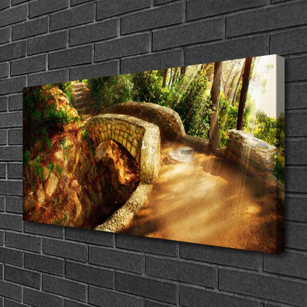 Obraz canvas Malowniczy Most wśród Drzew
