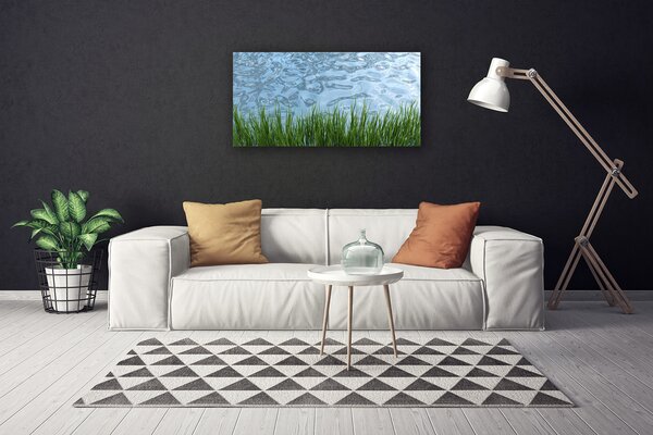 Obraz canvas Świeżość Trawy nad Brzegiem