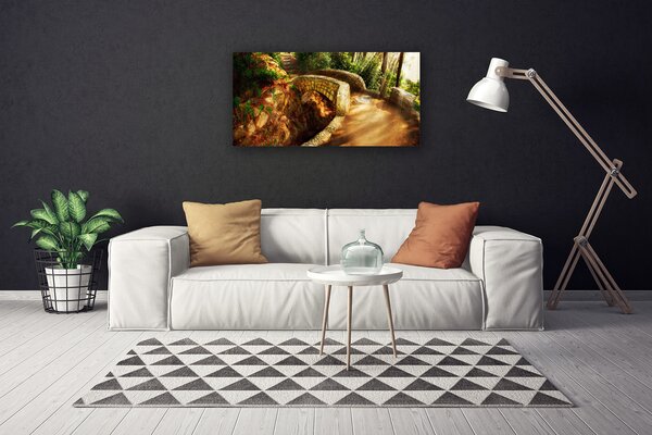 Obraz canvas Malowniczy Most wśród Drzew