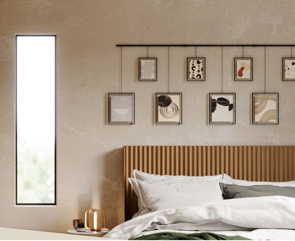 Czarne metalowe ramki ścienne zestaw 9 szt. 223x77,5 cm Exhibit – Umbra