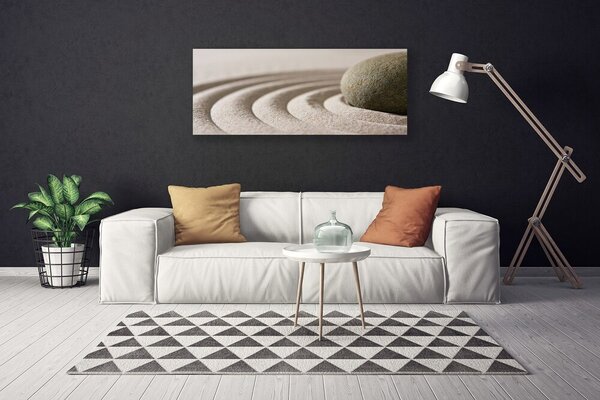Obraz canvas Artystyczna Kompozycja z Piasku i Kamieni