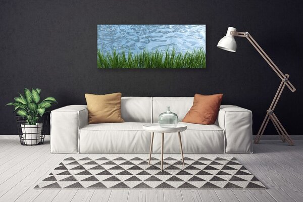 Obraz canvas Świeżość Trawy nad Brzegiem