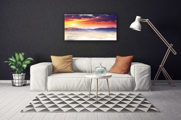 Obraz canvas Górski Szczyt w Blasku Słońca