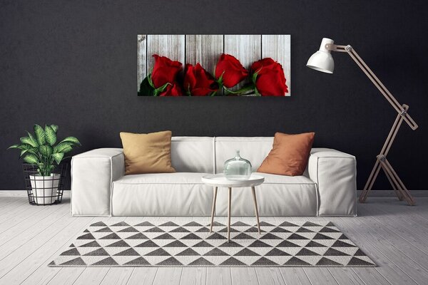 Obraz canvas Aksamitne Róże w Rozkwicie