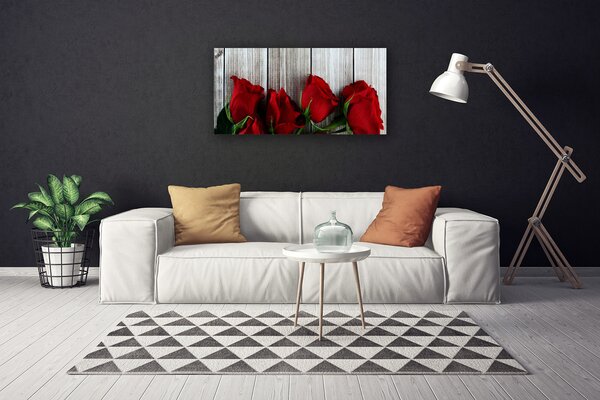 Obraz canvas Aksamitne Róże w Rozkwicie