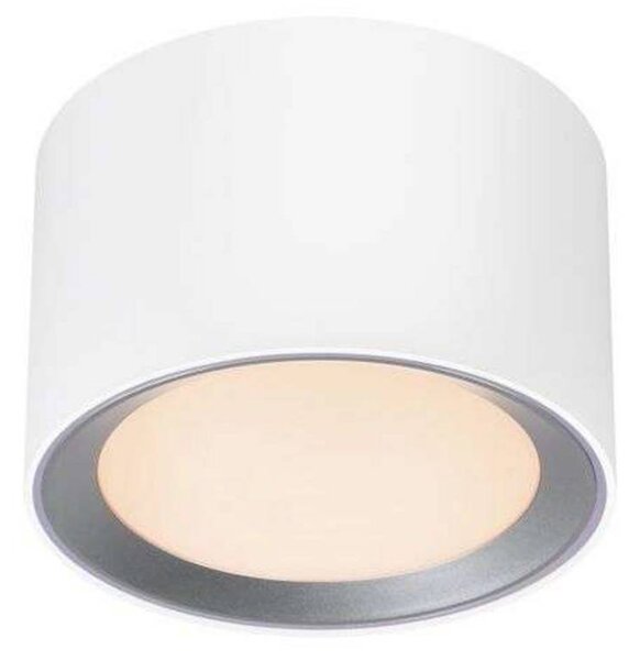 Nordlux Reflektor sufitowy LED Landon Smart, biały, wysokość 8,2 cm możliwość ściemniania, biały / opal, salon / jadalnia, metal