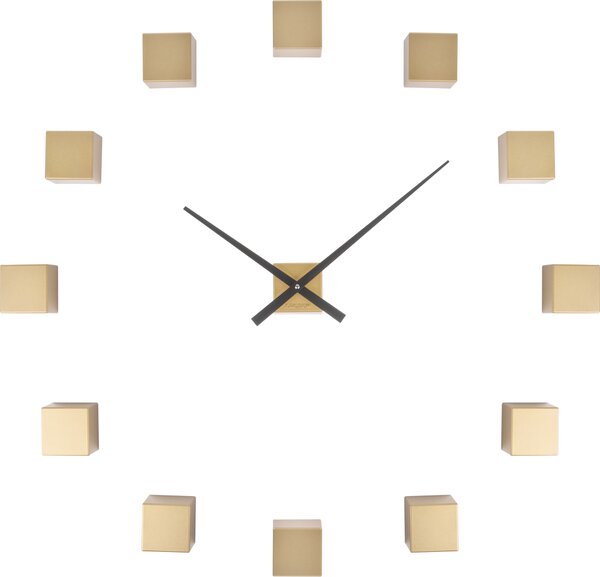 Zegar ścienny DIY Cubic złoty