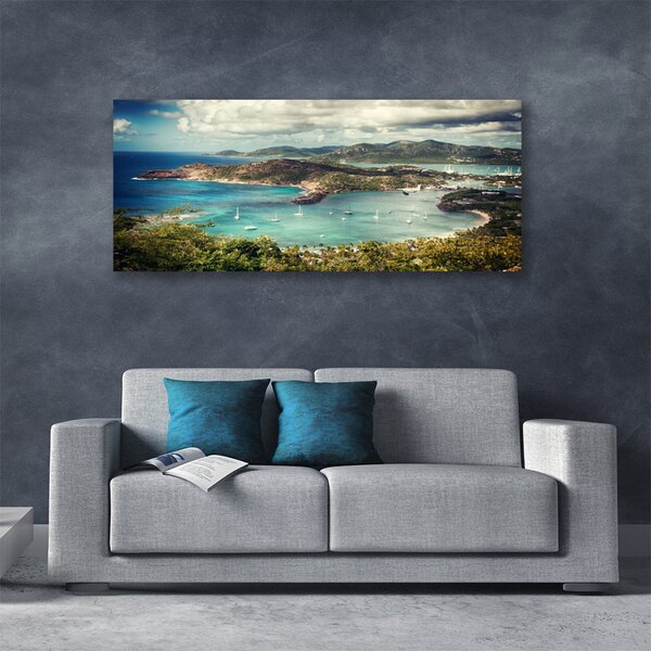 Obraz canvas Przystań Łodzi w Cichej Zatoce