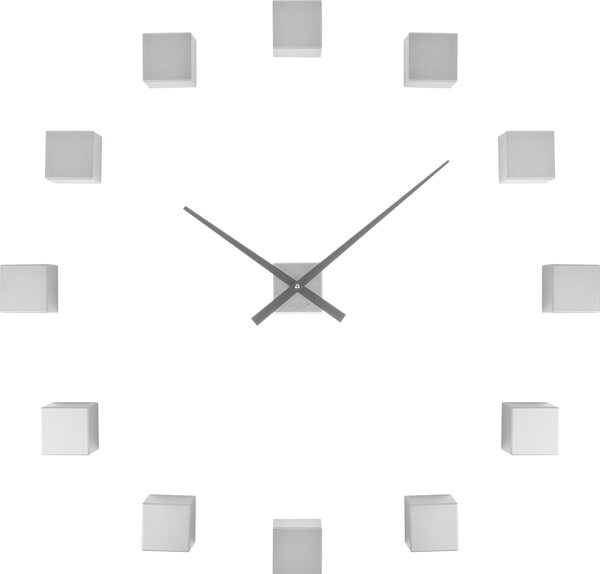 Zegar ścienny DIY Cubic srebrny
