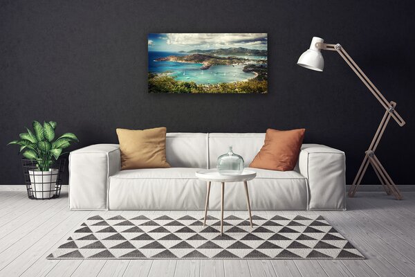 Obraz canvas Przystań Łodzi w Cichej Zatoce