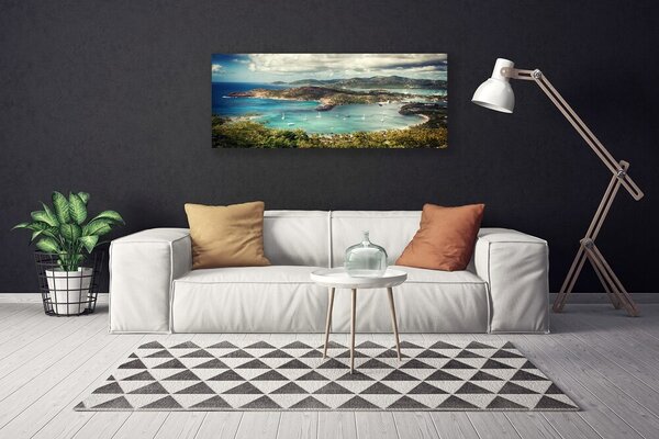 Obraz canvas Przystań Łodzi w Cichej Zatoce