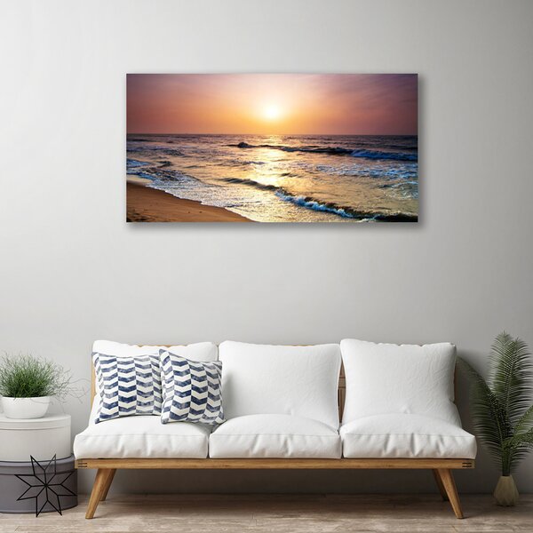 Obraz canvas Słoneczny Dzień na Złotej Plaży