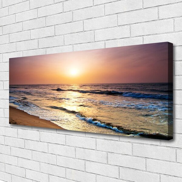 Obraz canvas Słoneczny Dzień na Złotej Plaży