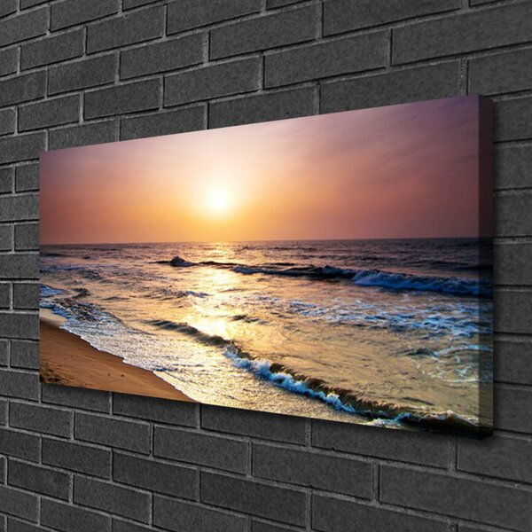 Obraz canvas Słoneczny Dzień na Złotej Plaży