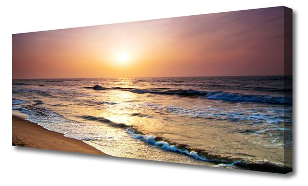 Obraz canvas Słoneczny Dzień na Złotej Plaży