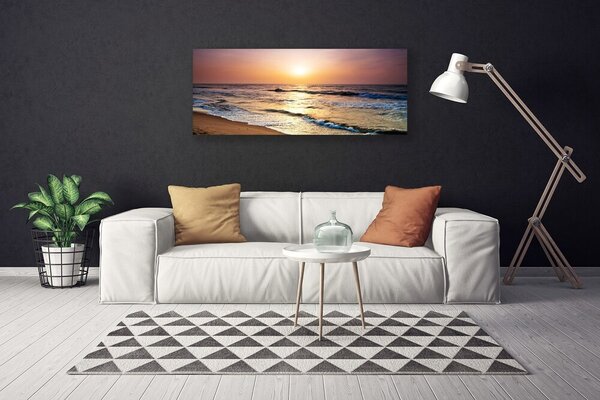 Obraz canvas Słoneczny Dzień na Złotej Plaży