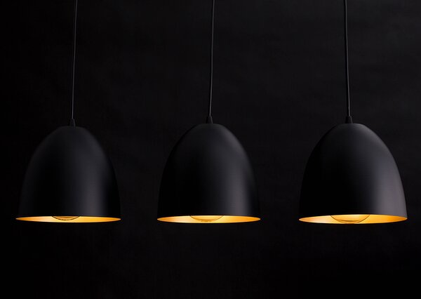 LENOX 3 BLACK-GOLD 410/3 nowoczesna lampa wisząca Czarno / Złota