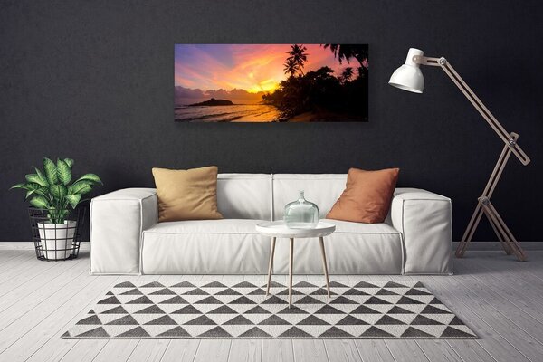Obraz canvas Zachód Słońca pod Palmami